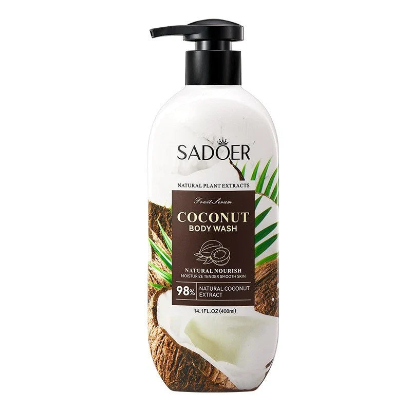 SADOER 400ml Coconut Shower Gel – Moisturizing Body Wash