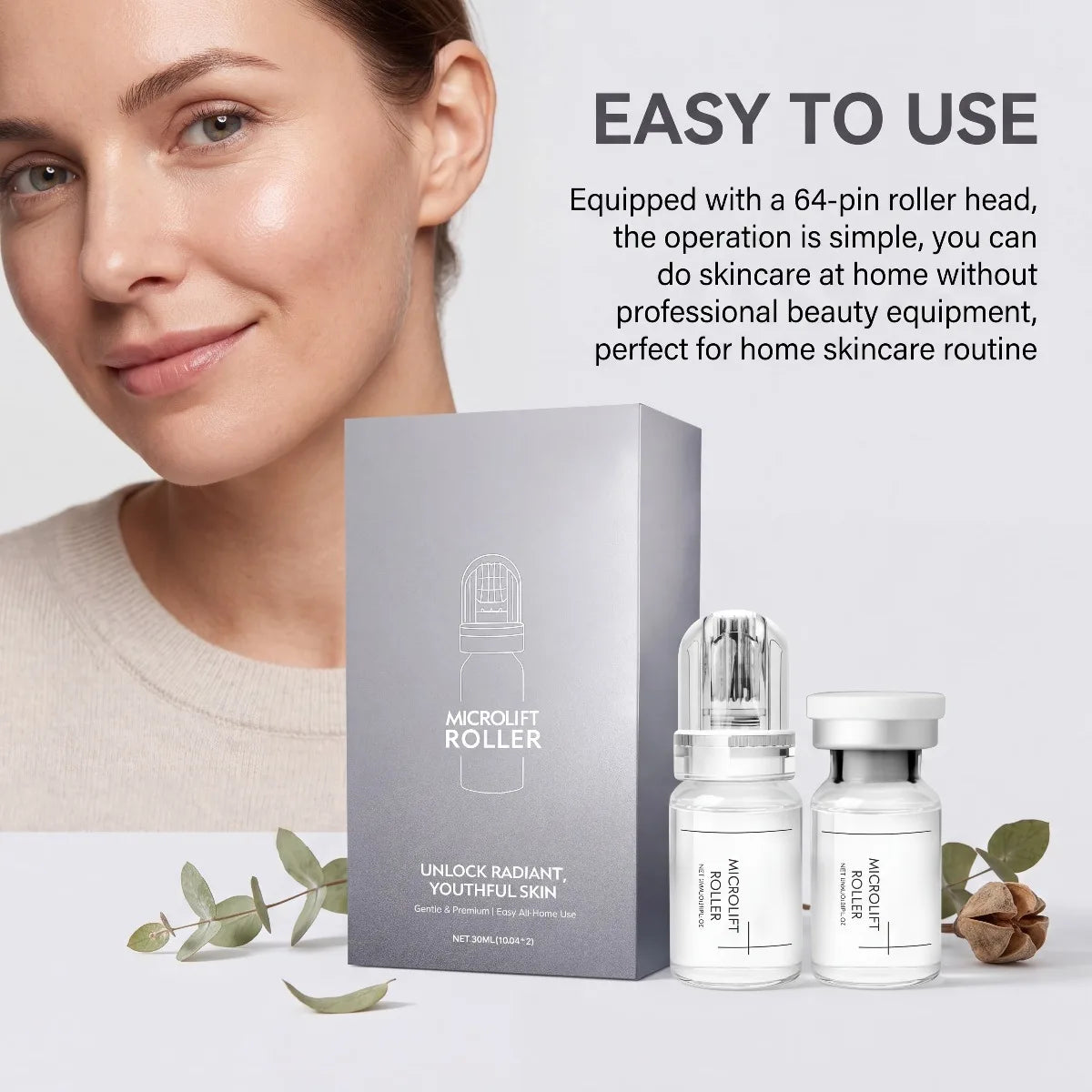 0.25MM Radiant Flawless Skin Micro Infusion Serum Kit Deeper Absorption Collagen Boost Brightening At Home Skincare Peaceful Pleasures Health and Wellness