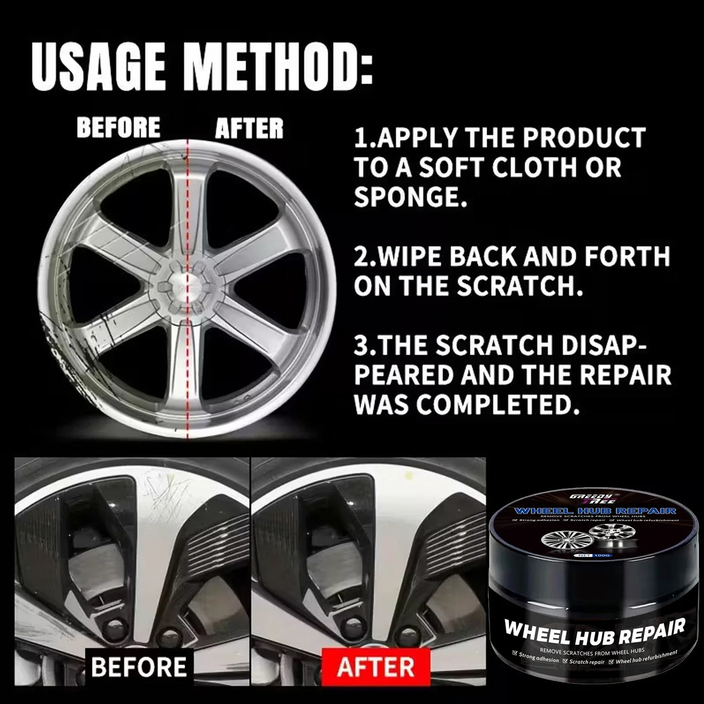 Universal Alloy Wheel Repair Kit – Rim Scratch Remover