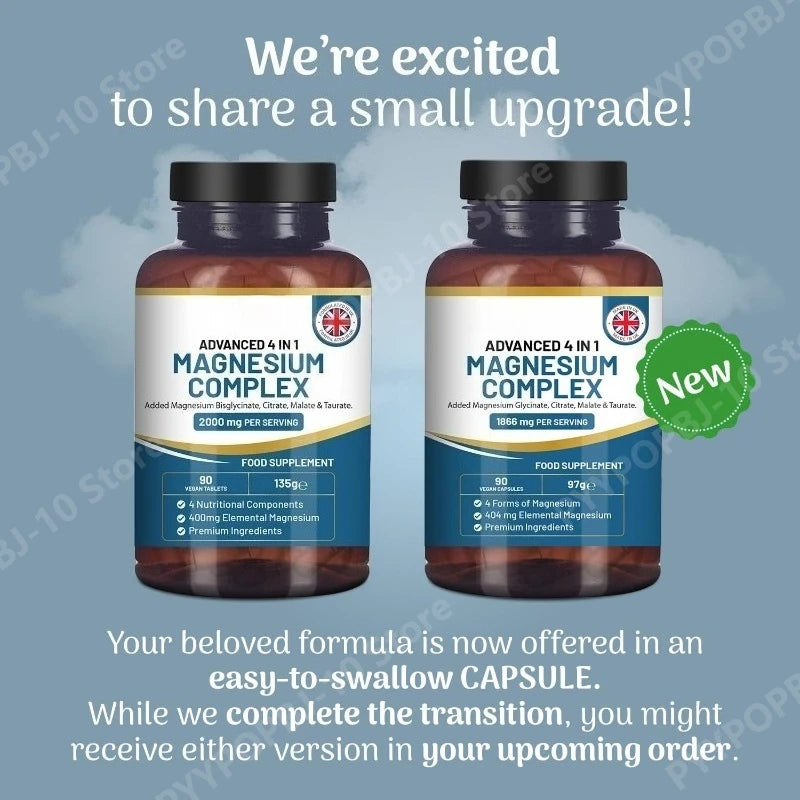 Magnesium Glycinate Complex 4-in-1 404mg Elemental 90 Caps