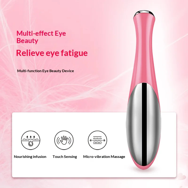 Electric Eye Massager Beauty Device Delicate Eye Skin Puffiness Smooth Fine Lines Care Tool Peaceful Pleasures Health and Wellness