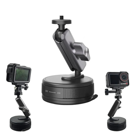 360° Suction Cup Car Mount for Insta360, GoPro & Action Cameras Camera Suction Mount Oasis Select