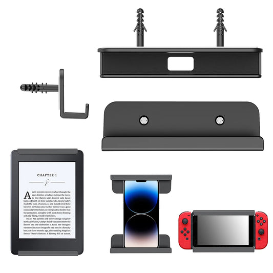 Wall Mounted Tablet & Phone Holder – Adhesive or Screw, Universal Peaceful Pleasures Health and Wellness