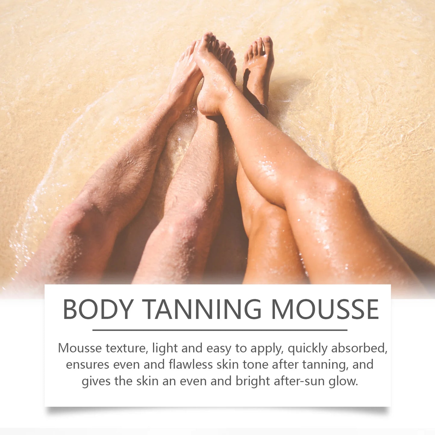 Sunless Self Tanning Mousse – Natural Bronze Glow Face & Body