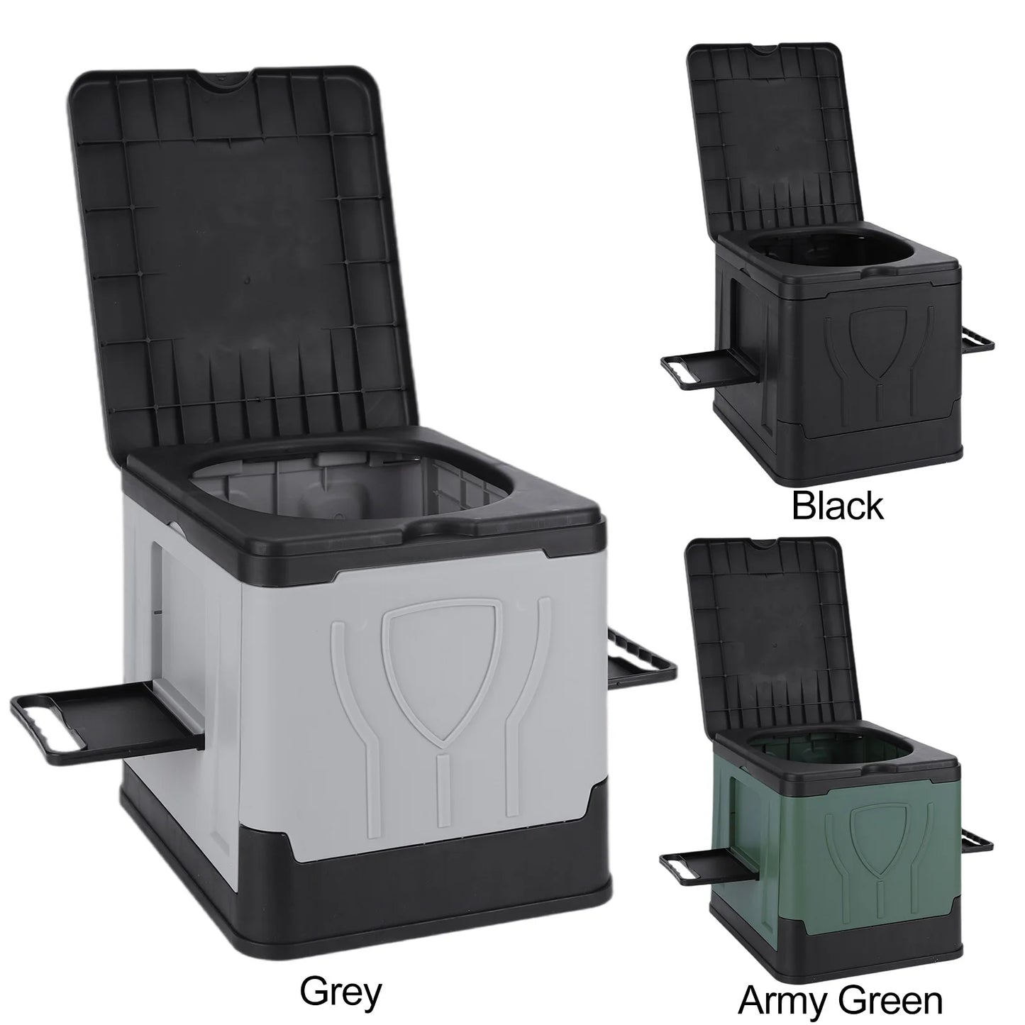 Folding Portable Toilet with Paper Holder & Lid Emergency Toilet Reusable for Camping Travel Outdoor Car RV & Emergency Use Peaceful Pleasures Health and Wellness
