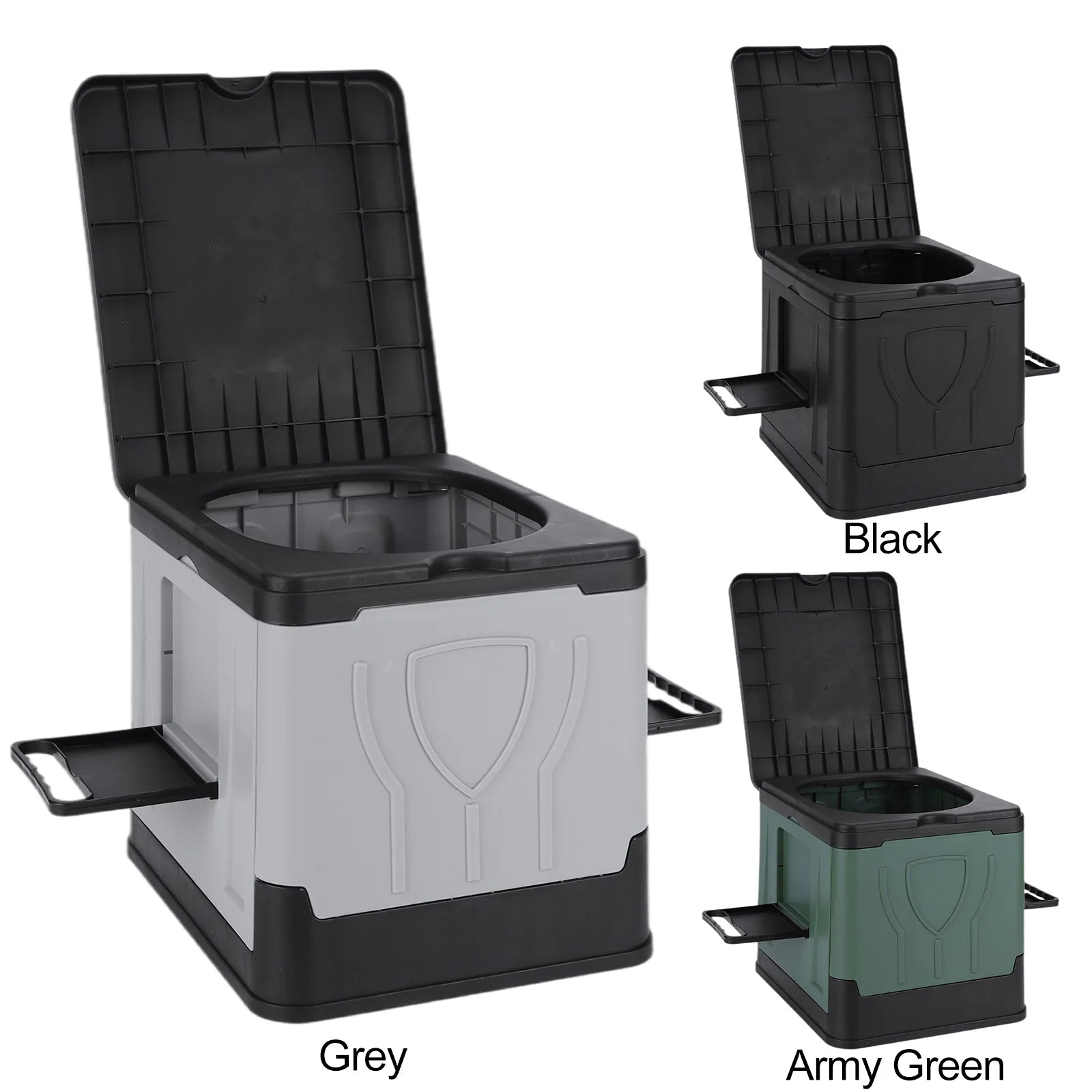 Folding Portable Toilet with Paper Holder & Lid Emergency Toilet Reusable for Camping Travel Outdoor Car RV & Emergency Use Peaceful Pleasures Health and Wellness