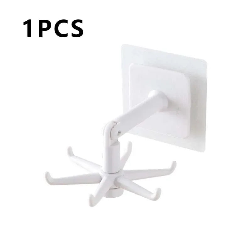 Rotating 7-Claw Hook Organizer – Kitchen & Bathroom Storage