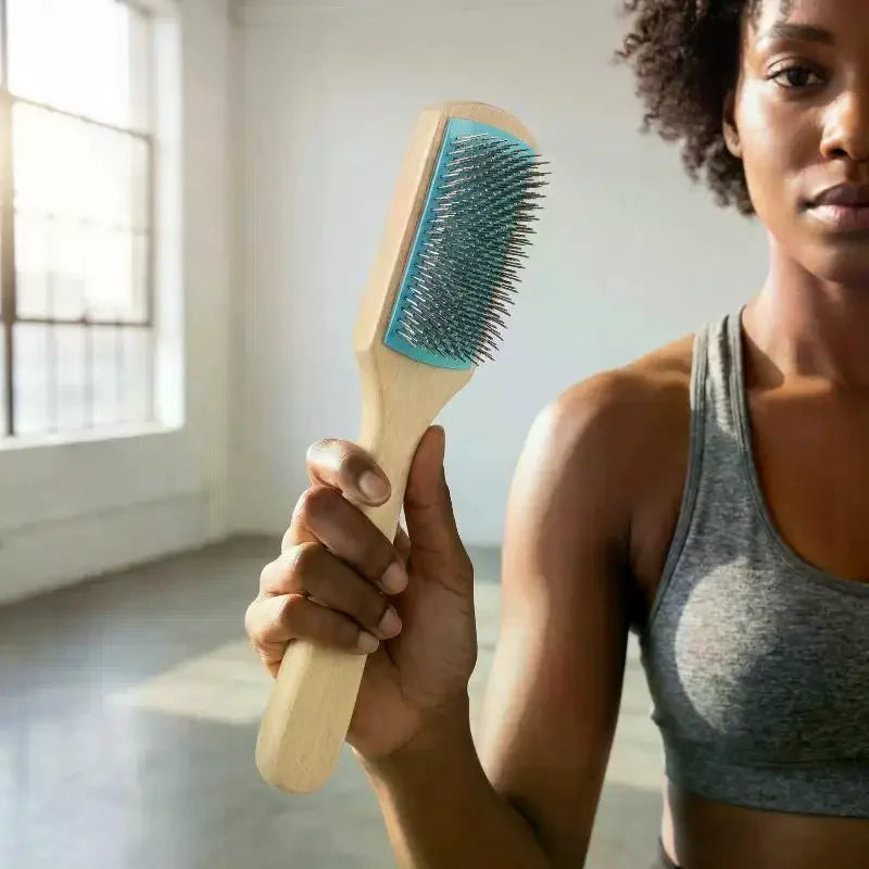 Suede Sole Wire Shoe Brush – Wood Handle & Protective Cover