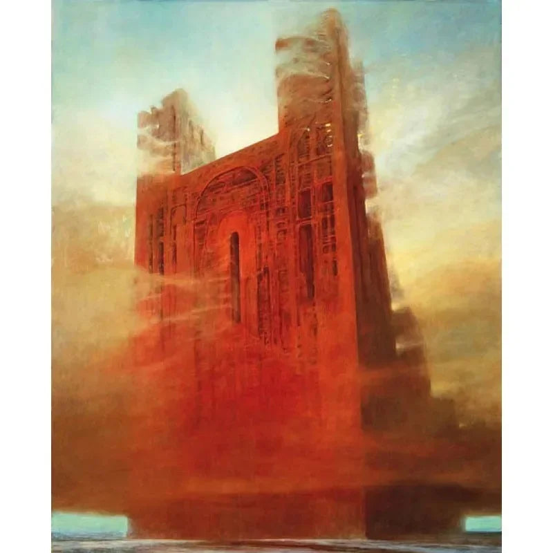 Zdzisław Beksiński Artwork Polish Surreal Dark Poster Prints Canvas Painting Gothic Wall Art for Living Room Home Decor Mural Peaceful Pleasures Health and Wellness