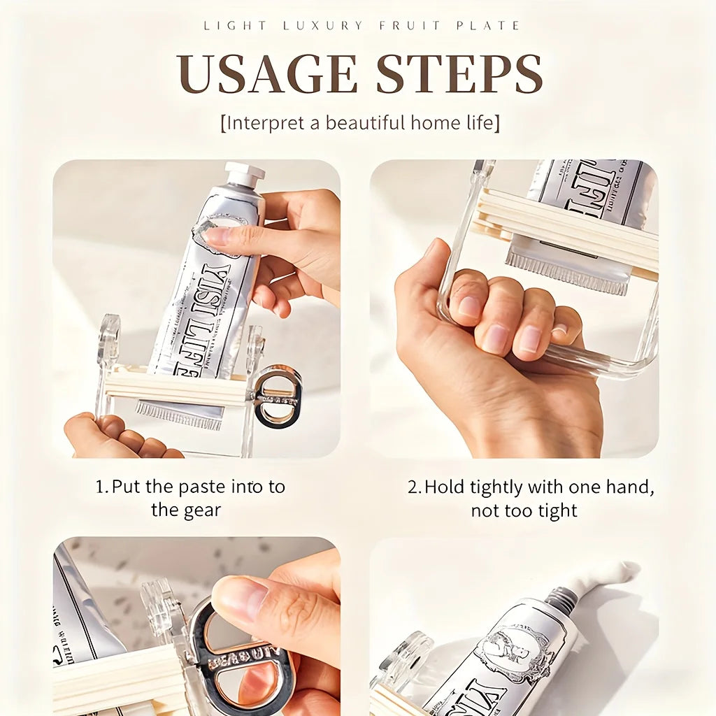 Manual Rotating Tube Squeezer Nozzle, Handheld Toothpaste Dispenser, Easy-To-Use Oral Care Tool, Perfect for Daily Use Peaceful Pleasures Health and Wellness