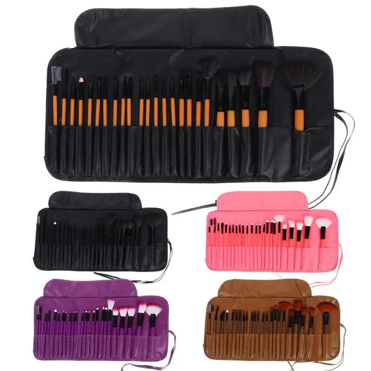 24pcs Makeup Brush Sets Professional Cosmetics Brushes Eyebrow Powder Foundation Shadows Pinceaux Make Up Tools With Storage Bag Peaceful Pleasures Health and Wellness