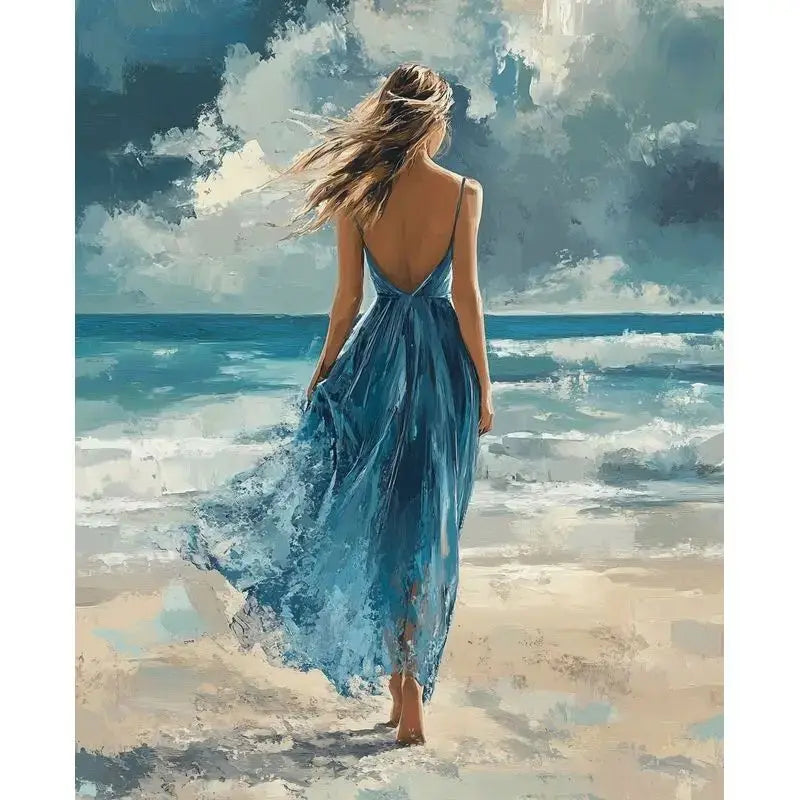 Paint by Number Girl Figure Kit – DIY Canvas Art & Home Decor