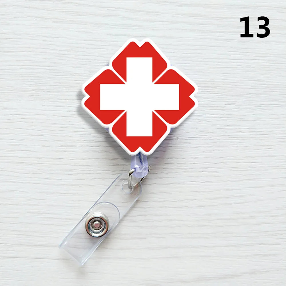 Nurse Exhibiton ID Name Card Badge Reel Doctor Clips Office Supplies Card Holder Clip Badge Holder Clip Name Card Holder Peaceful Pleasures Health and Wellness 13