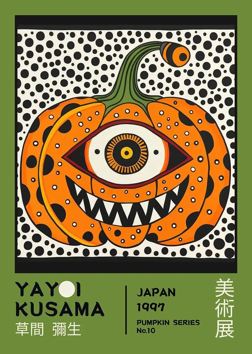 Yayoi Kusama Pumpkin Abstract Canvas Wall Art | Nordic Modern Print Canvas Wall Art Print Peaceful Pleasures Health and Wellness 9 40x60cm Unframed