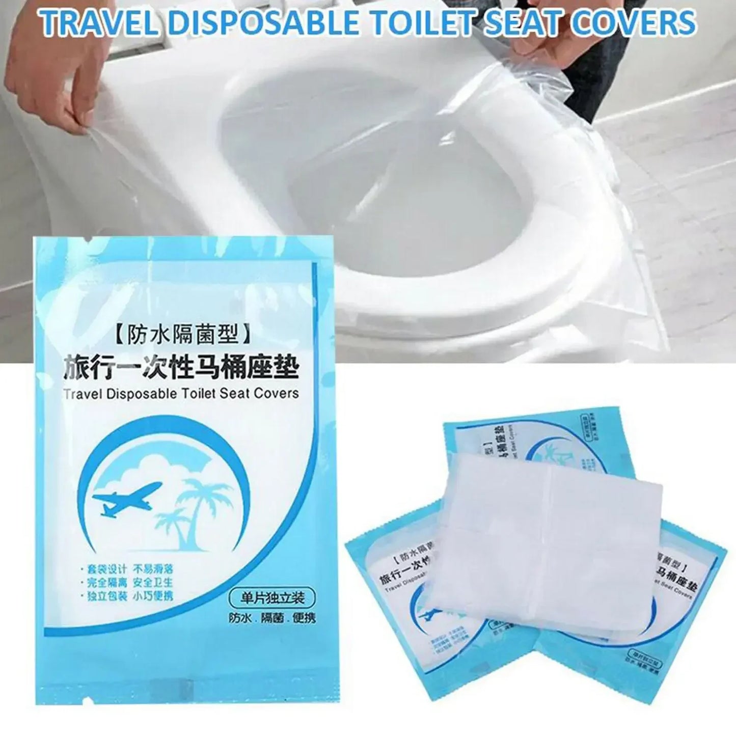 Disposable Toilet Seat Covers Waterproof Travel Pack 10–50 Pcs