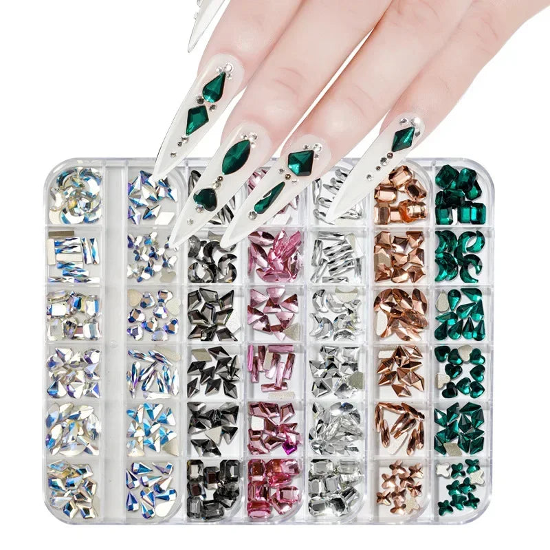 Pearl Rhinestone Nail Gems & Caviar Beads ~500pcs | Nail Art