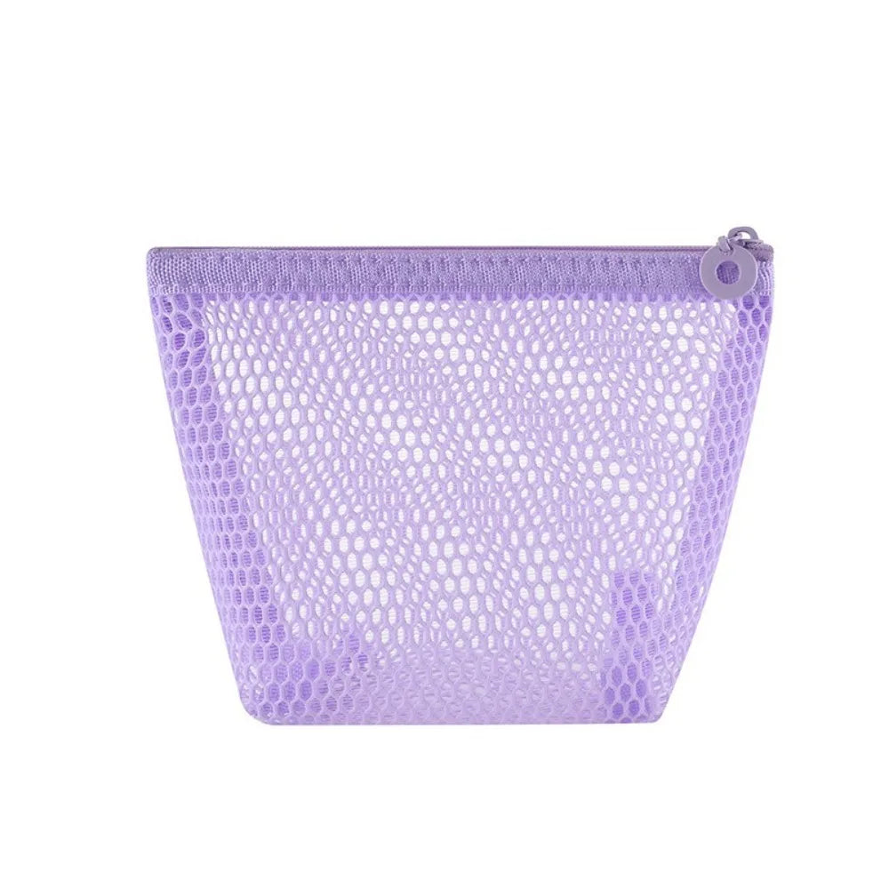 Transparent Mesh Cosmetic Bag – Mini Travel Makeup Pouch