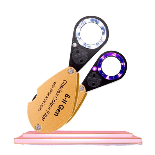 Led Magnifying Glass Charles Filter Magnifying Glass 30X with Led Beads for Identification of Precious Jade, Amber, and Jadeite Peaceful Pleasures Health and Wellness 30x