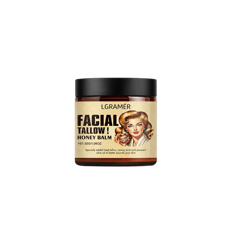 30g/60g/120g Facial Tallow Honey Balm Cream Natural Beef Tallow Face Cream with Olive Oil,Moisturizing & Nourishing for Dry Skin Peaceful Pleasures Health and Wellness 30g 1pcs