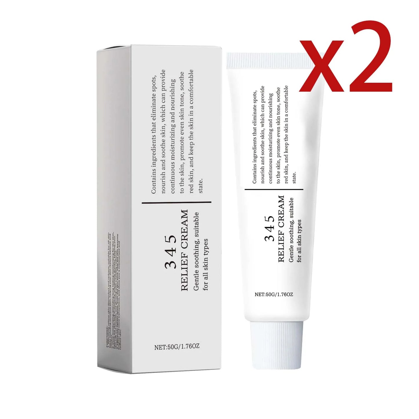 Hyaluronic Acid Soothing Face Cream Deep Hydration Improve Drying Reduce Dullness Repair Skin Barrier Radiance Face Care Lotion Peaceful Pleasures Health and Wellness 2x50g 50g