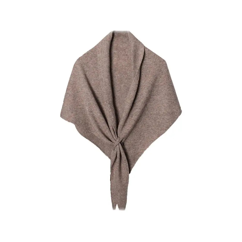 Women's Knitted Triangle Scarf – Soft Wool Blend Shawl Wrap