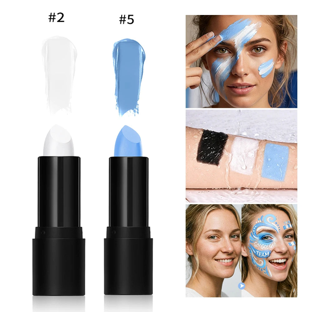Multi-use Face Body Paint Stick Sports Eye Black Non-Toxic Hypoallergenic Halloween Cosplay Party SFX Makeup Tool Peaceful Pleasures Health and Wellness Argentina color