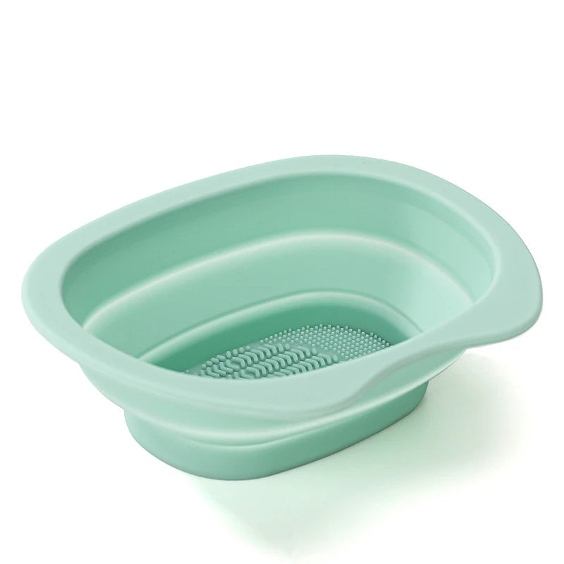 Foldable Silicone Makeup Brush Cleaning Bowl | Washing Tool