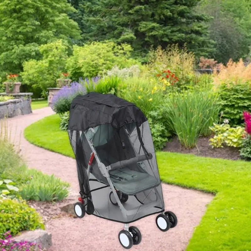 Baby Stroller Sunshade Canopy with Fly Net – Universal Pram Cover