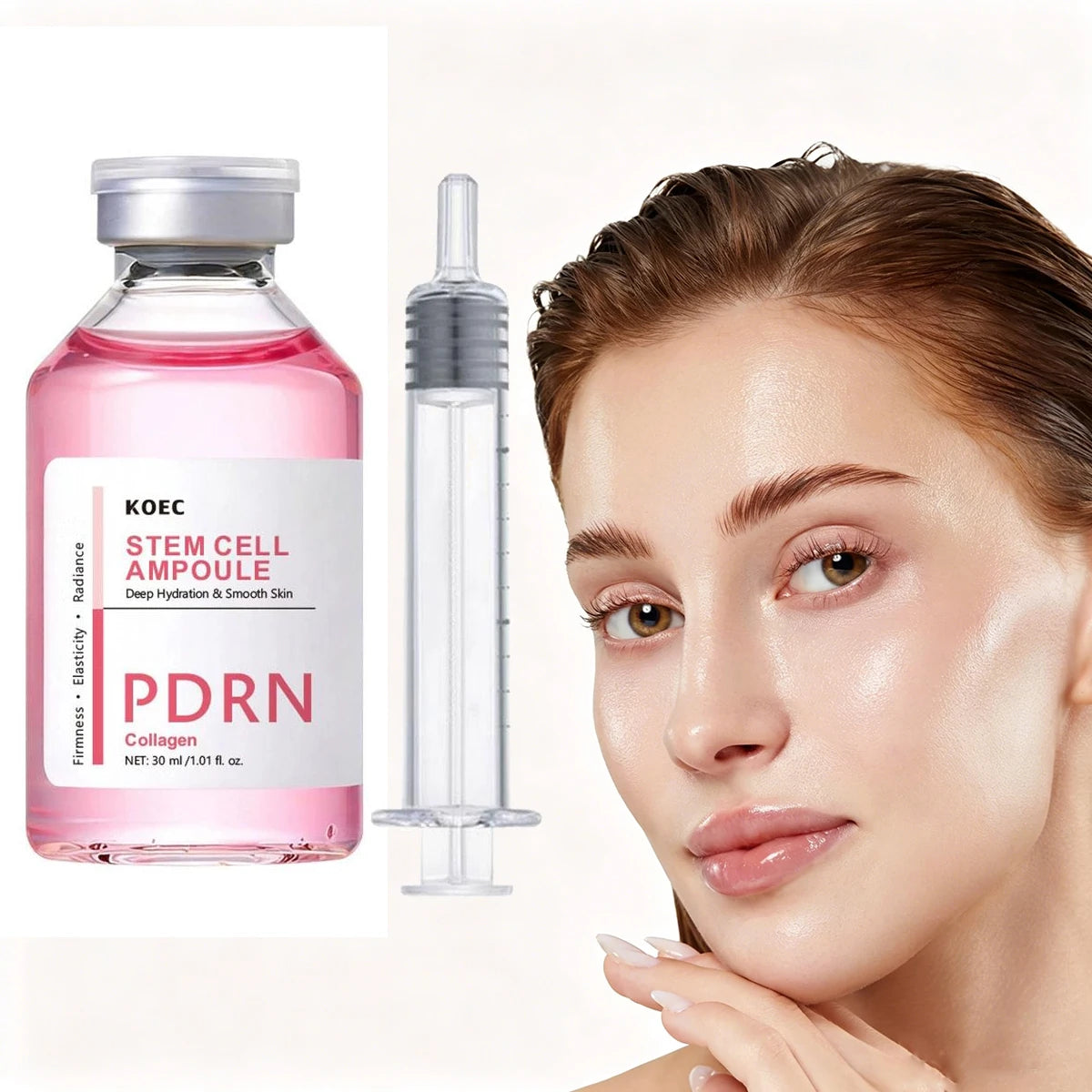 PDRN Collagen Ampoule Face Serum 30ml – Deep Hydration, Skin Barrier Repair & Brightening with Hyaluronic Acid Peaceful Pleasures Health and Wellness
