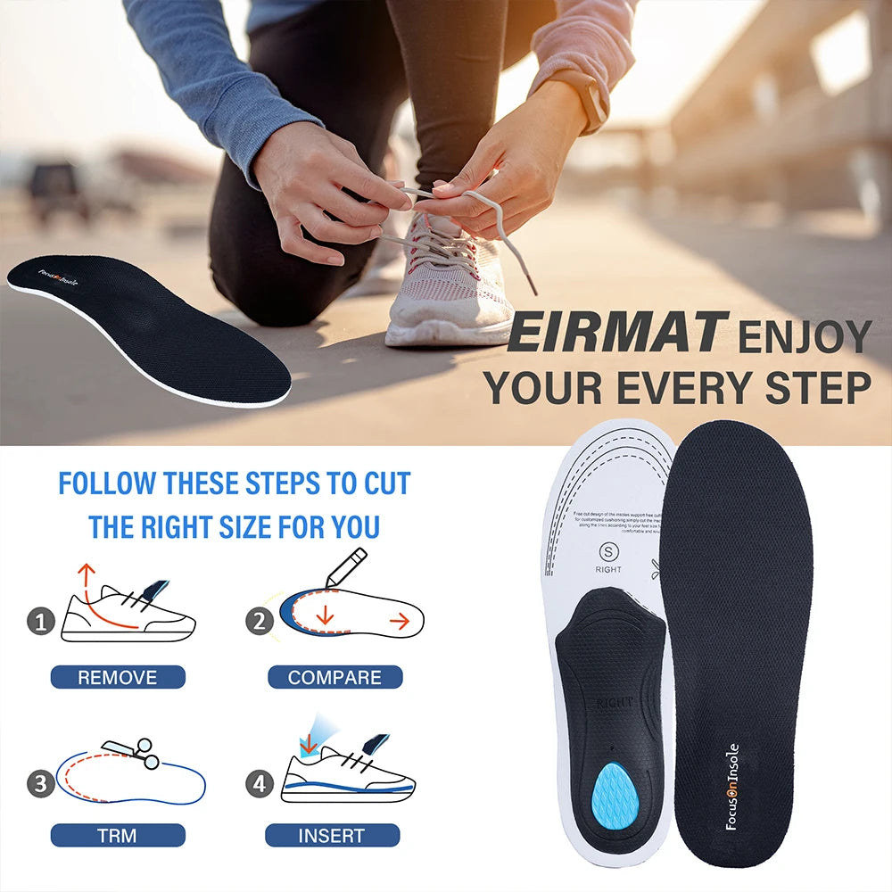 Orthopedic Insoles Flat Foot Health Sole Pad EVA Unisex Orthotics Inserts Arch Support for Feet Care Peaceful Pleasures Health and Wellness
