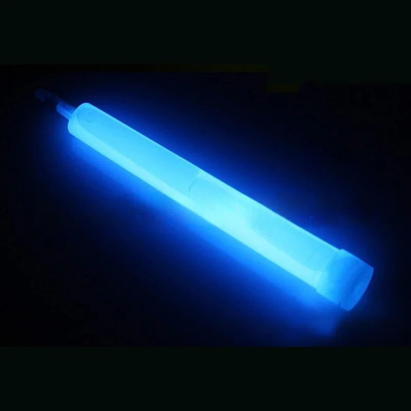 6inch 10 pcs Glow Stick 24-hour Chemical Fluorescent Colorful Light Camping Decoration Party Club Emergency survival tools Peaceful Pleasures Health and Wellness Blue