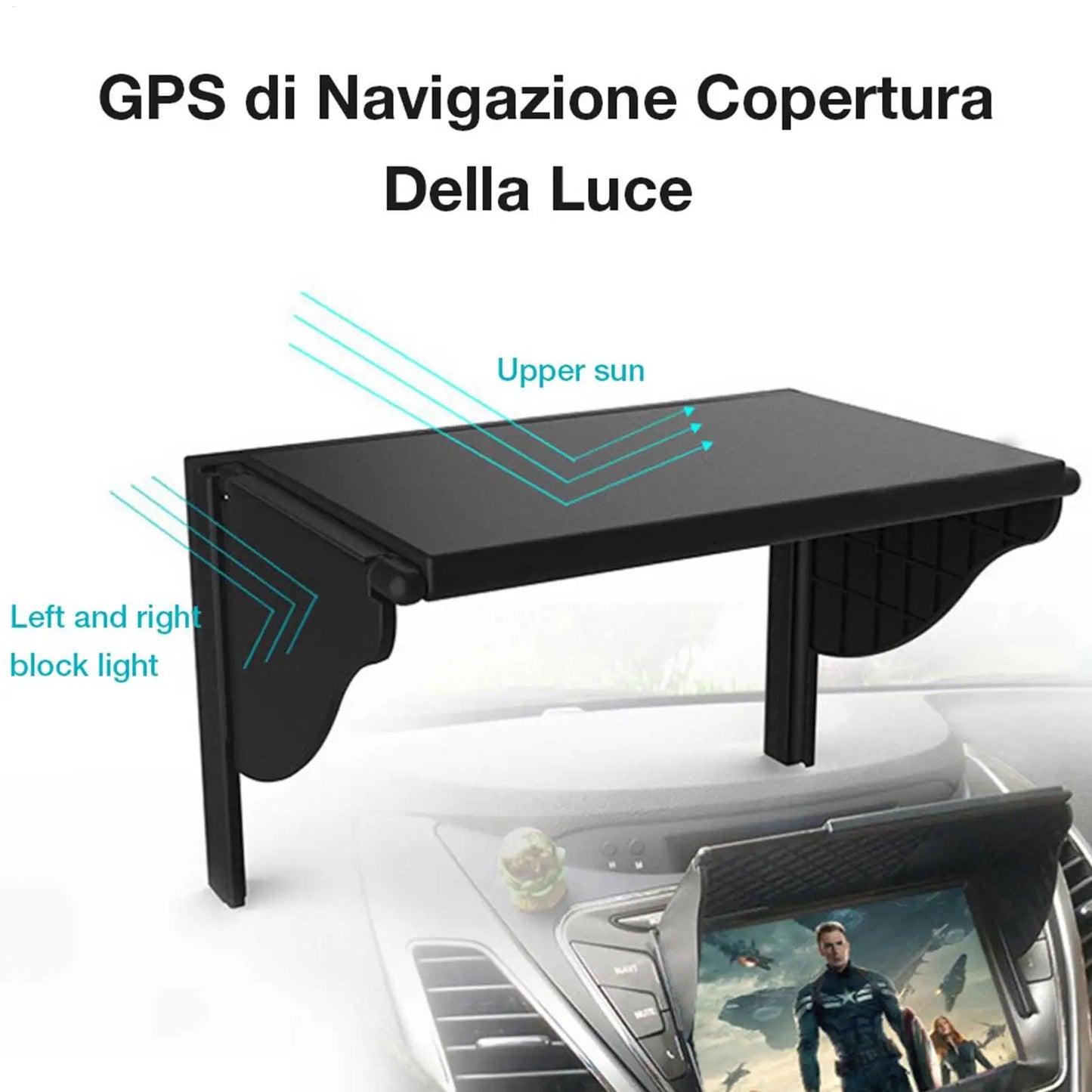Universal GPS Navigator Sun Shade Anti-Glare Visor 5.5–10"