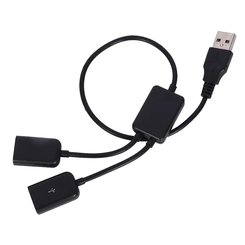 2-in-1 USB Male to Female OTG Adapter Hub Splitter USB 2.0