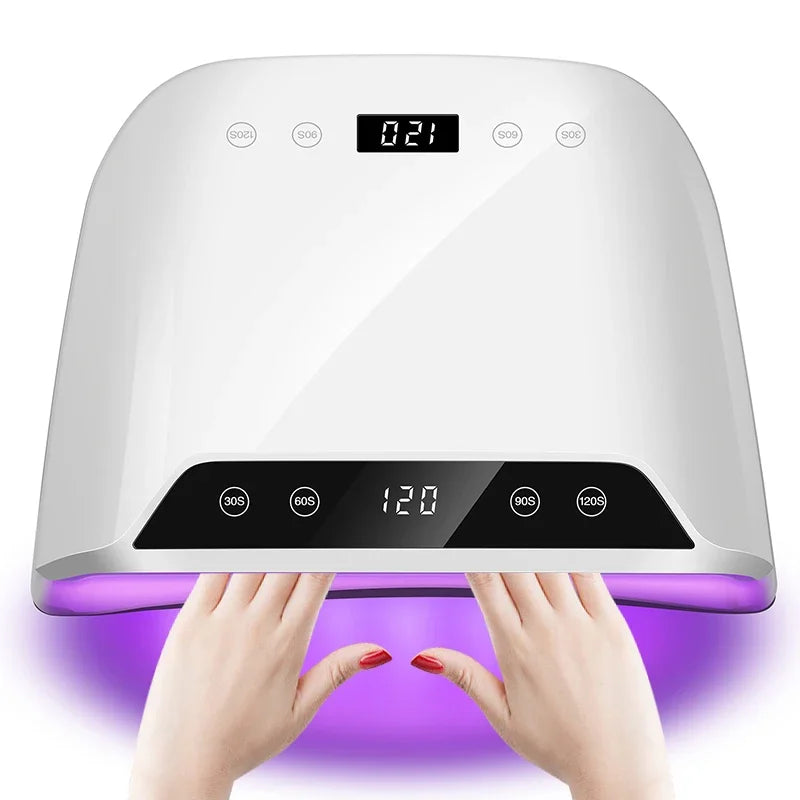 72-LED Nail Curing Lamp | Auto Sensor, 4 Timers, HD Display