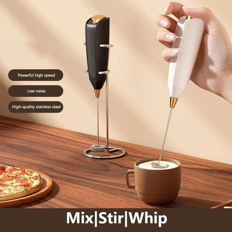 3-in-1 Wireless Electric Milk Frother Handheld Coffee Foam Maker Battery Powered Fast 15s Frothing Suitable For Lattes Peaceful Pleasures Health and Wellness