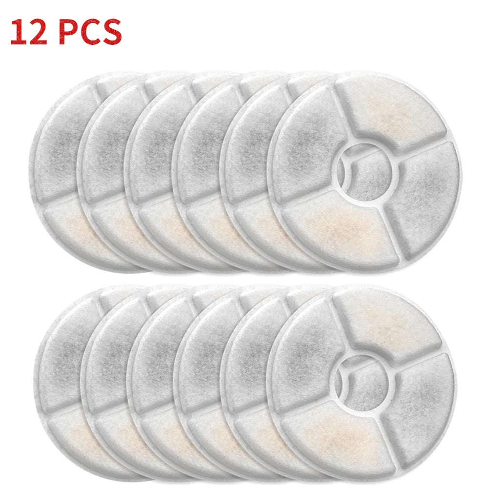 Replacement Filter For Cat Dog Water Drinking Fountain Activated Carbon Replaced Filters 6/12/24PCS Fountain Dispenser Feeders Peaceful Pleasures Health and Wellness 12 PCS
