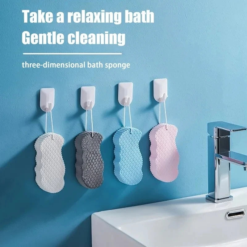 3D Sponge Exfoliating Bath Scrubbing Sponges Soft Body Scrubber