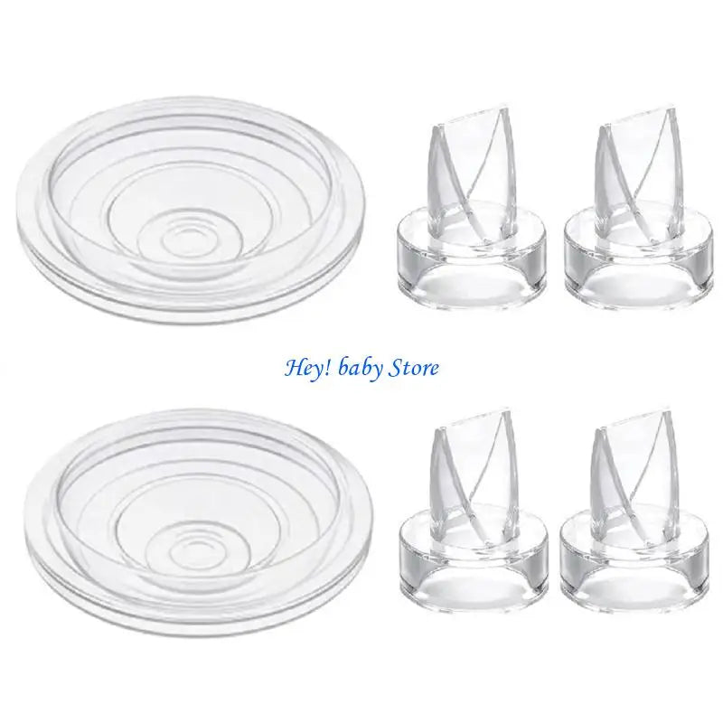 6-Pack Silicone Duckbill Valves & Diaphragms for Breast Pumps
