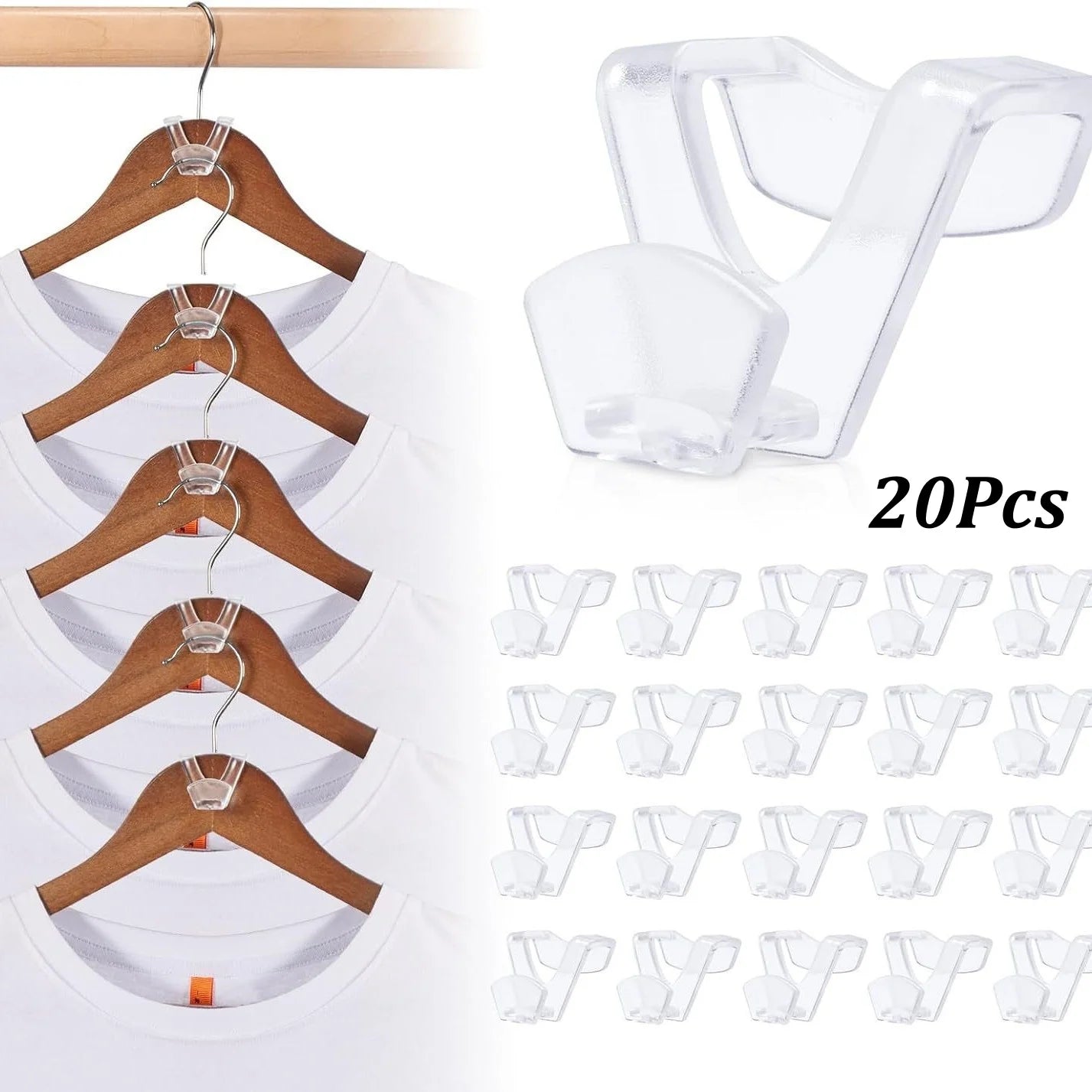 20-Pack Hanger Connectors | Space Saving Closet Organizer