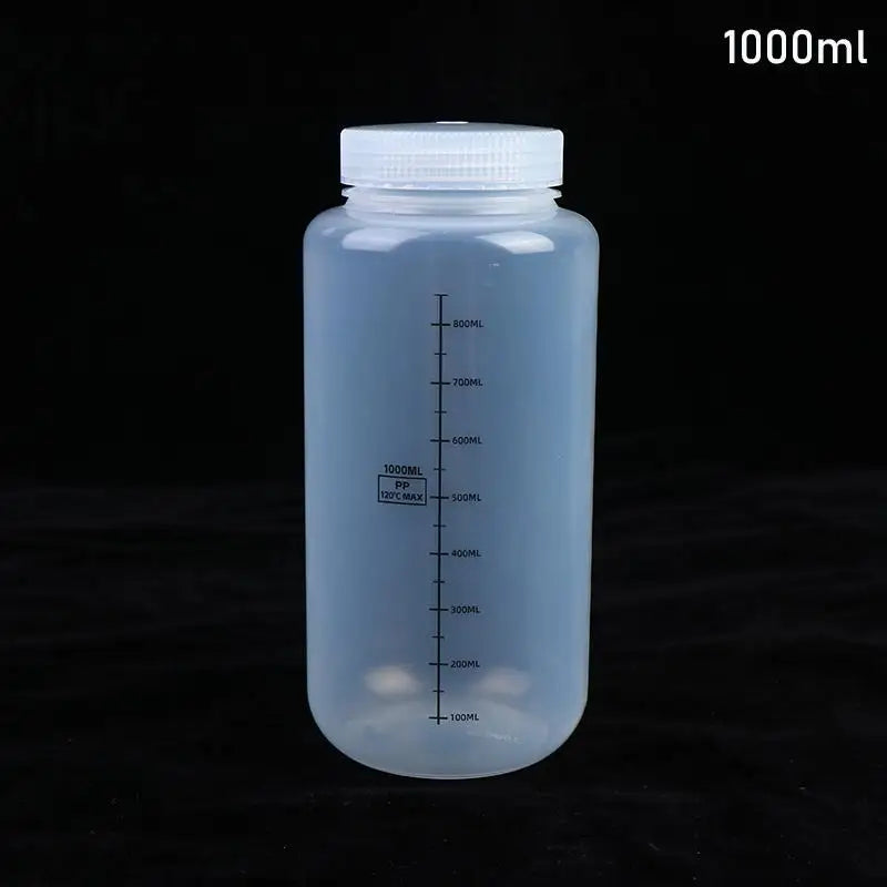 Wide Mouth PP Lab Bottles with Lids | 500ml & 1000ml Storage Jars