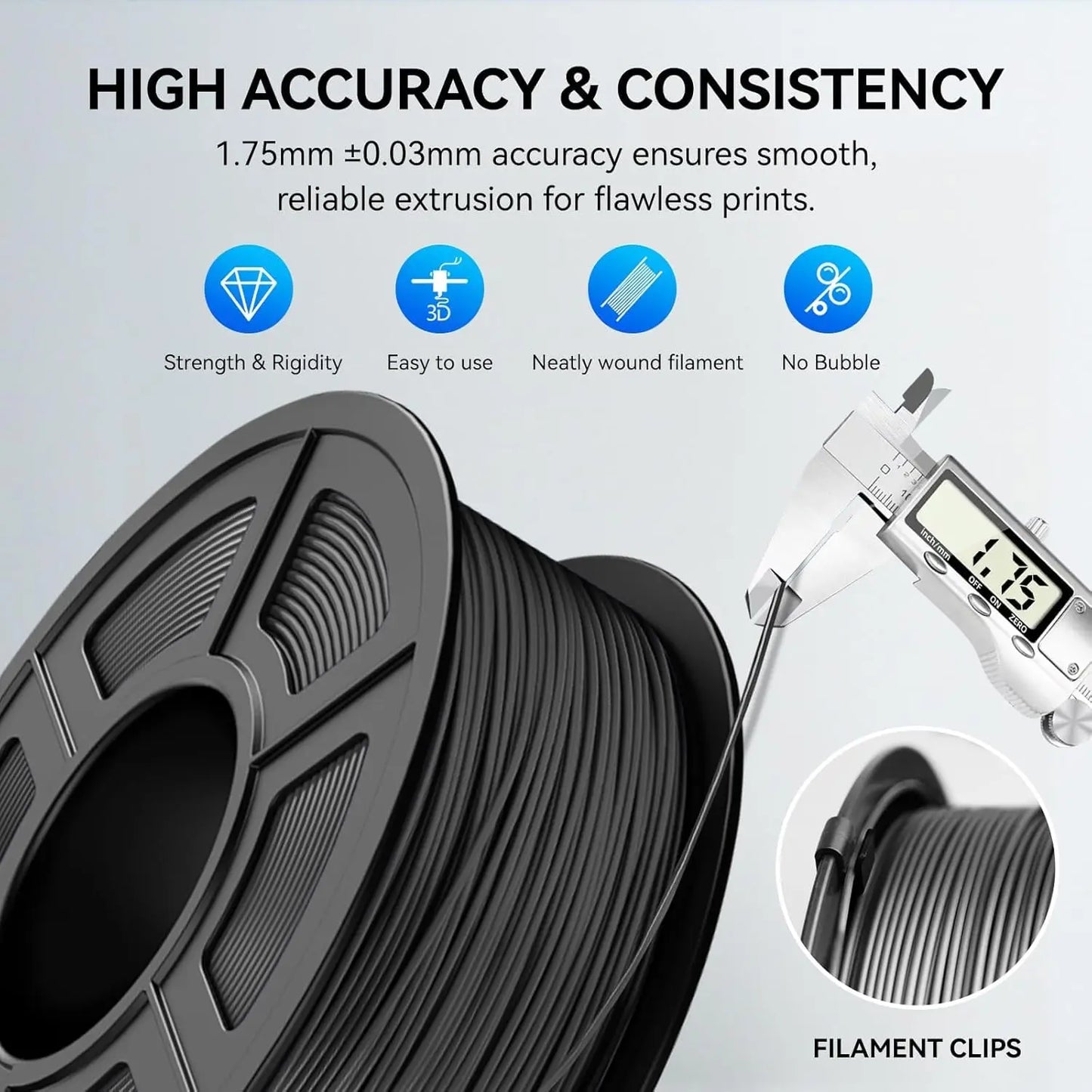 TPU Filament 1.75mm 95A Flexible 3D Printer – 250g/500g/1kg