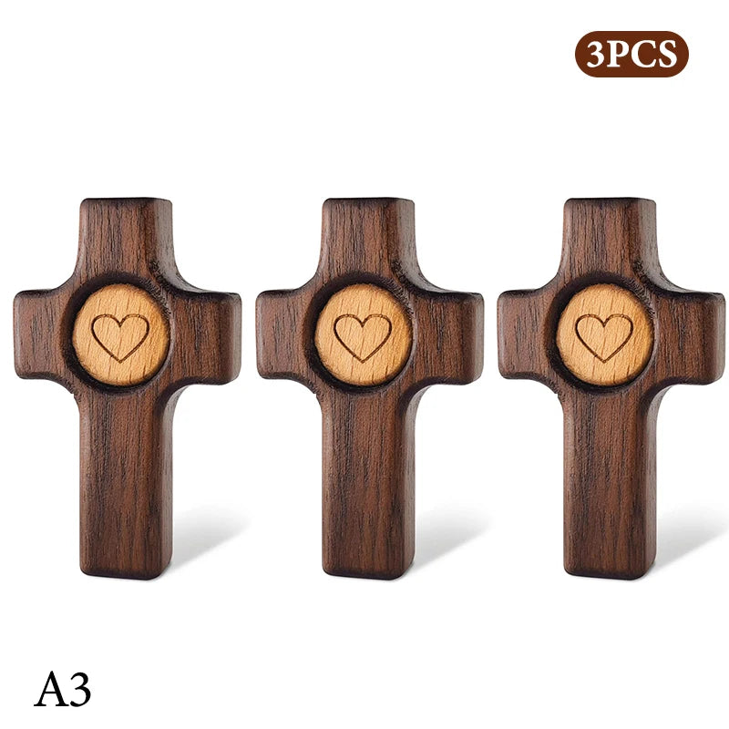 Wooden Handheld Prayer Cross | Fidget & Stress Relief Gift