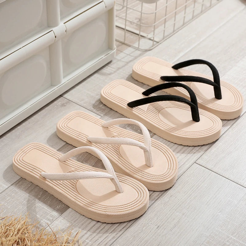 Women's Retro Flat Flip Flop Slippers | Summer Beach Sandals