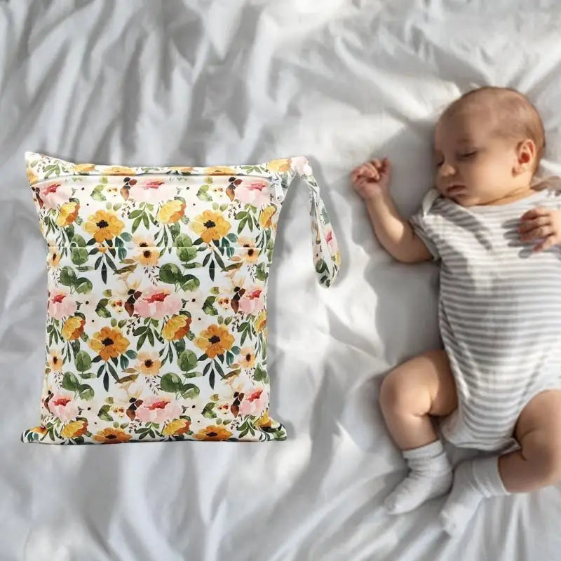 Baby Diaper Bag Tote | Spacious Floral Nappy Bag for Travel