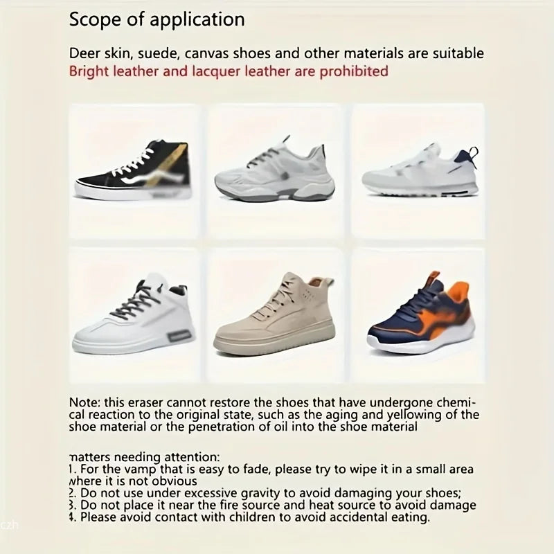 Rubber Eraser Shoe Cleaner – Suede & Sneaker Stain Remover