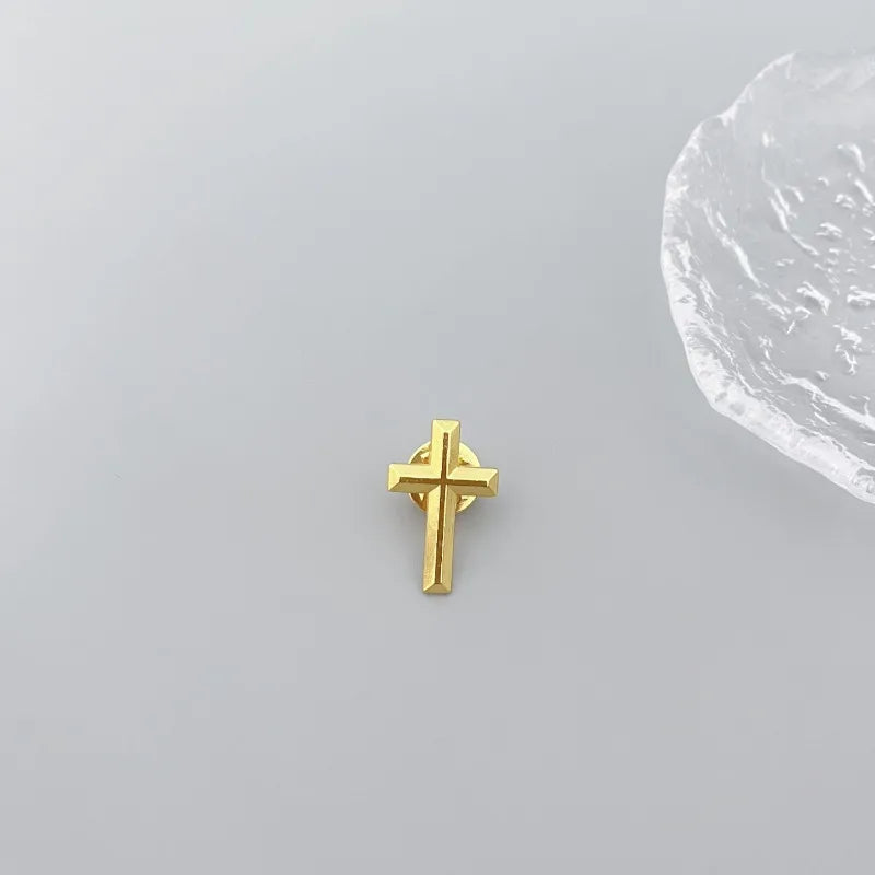 2pc Simple Retro Shiny Cross Brooch Badge Fashion DIY Clothing Decor Accessories Clothing Hats Accessories and Supplies Peaceful Pleasures Health and Wellness