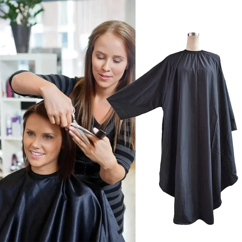 Barbershop Sleeved Apron Barber Haircut Cloth Hair Cut Cape Hairdress Gown Hairdressing Coat Barbershop Salon Accessory Peaceful Pleasures Health and Wellness