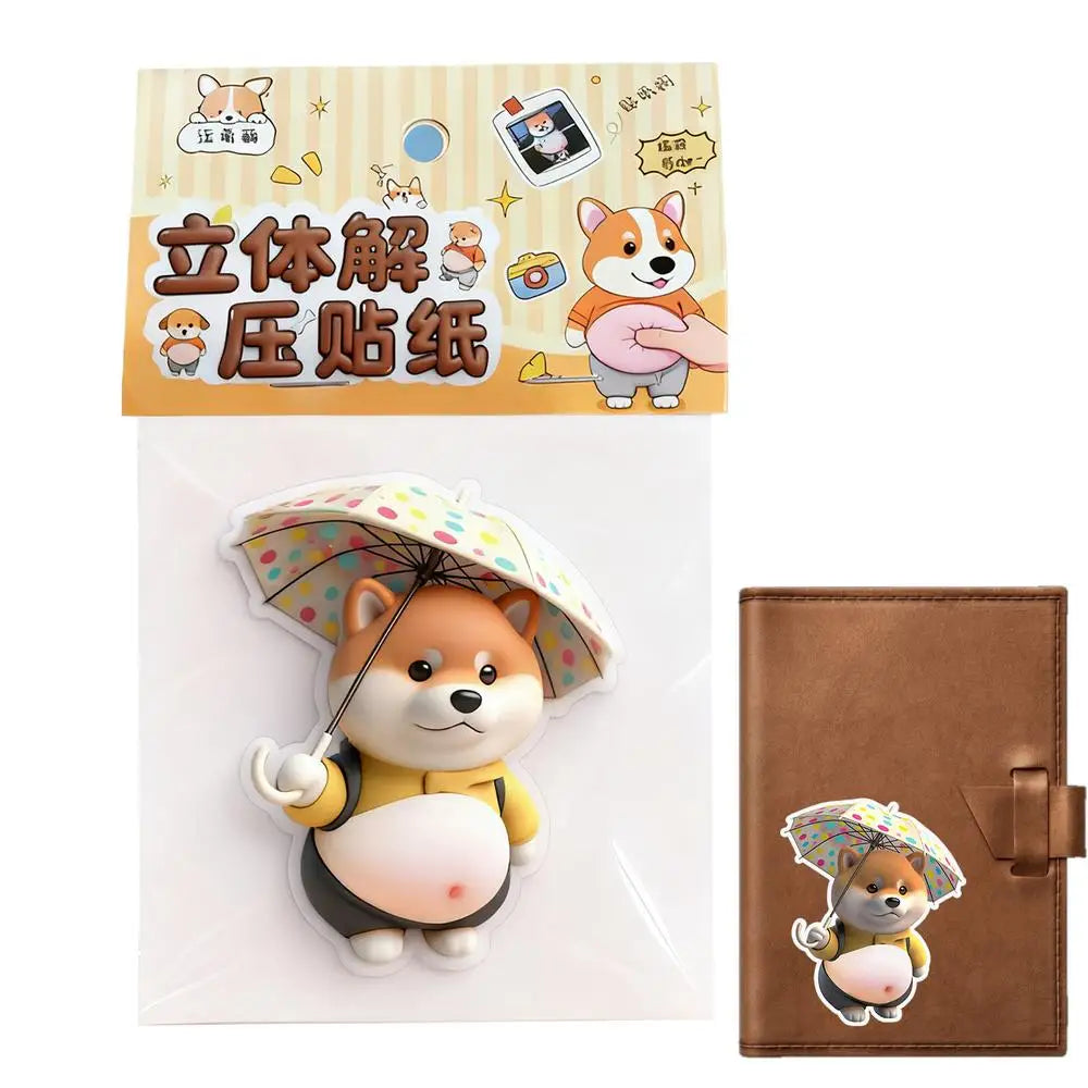 Bubble Stickers 3D Cartoon Funny Squeezable Reusable Kids Scrapbook Decals Animal Stickers For Home Party Classroom Scrapbooking Peaceful Pleasures Health and Wellness B China Mainland