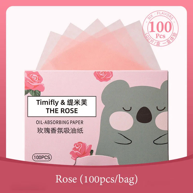 100-Pack Facial Oil Absorbing Sheets – Blotting Paper for Oily Skin
