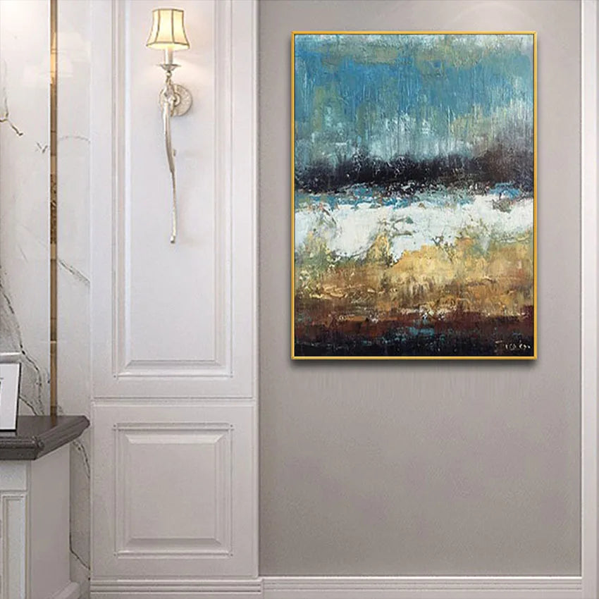Abstract Art Hand Drawn Canvas Oil Painting Premium Acrylic Hanging Poster Interior Wall Decor Large Size Mural For Living Room Peaceful Pleasures Health and Wellness